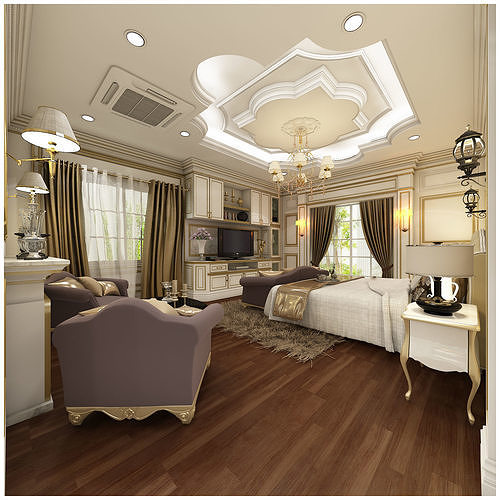 bedroom 14 3D model 2