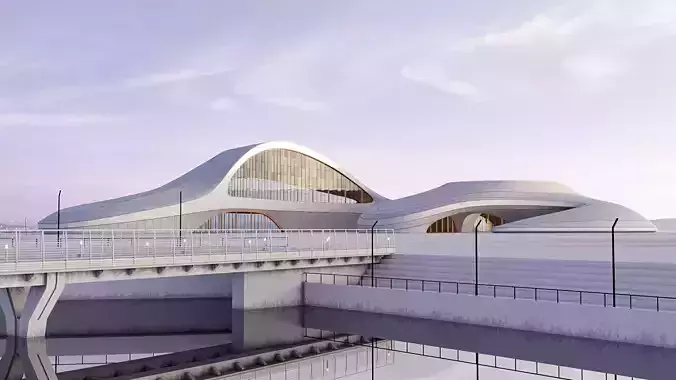Futuristic building 53 3D model