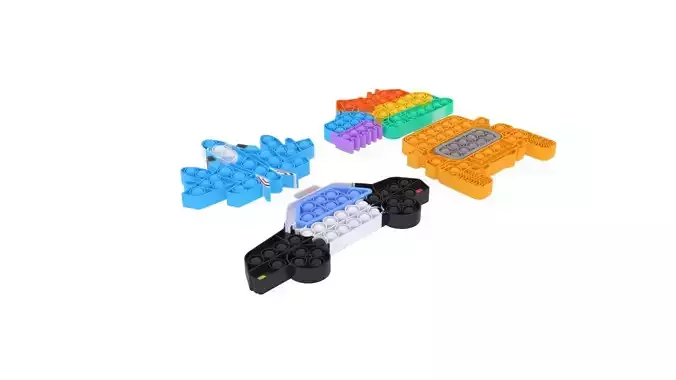 Transportations Pop It Fidget Toys Set