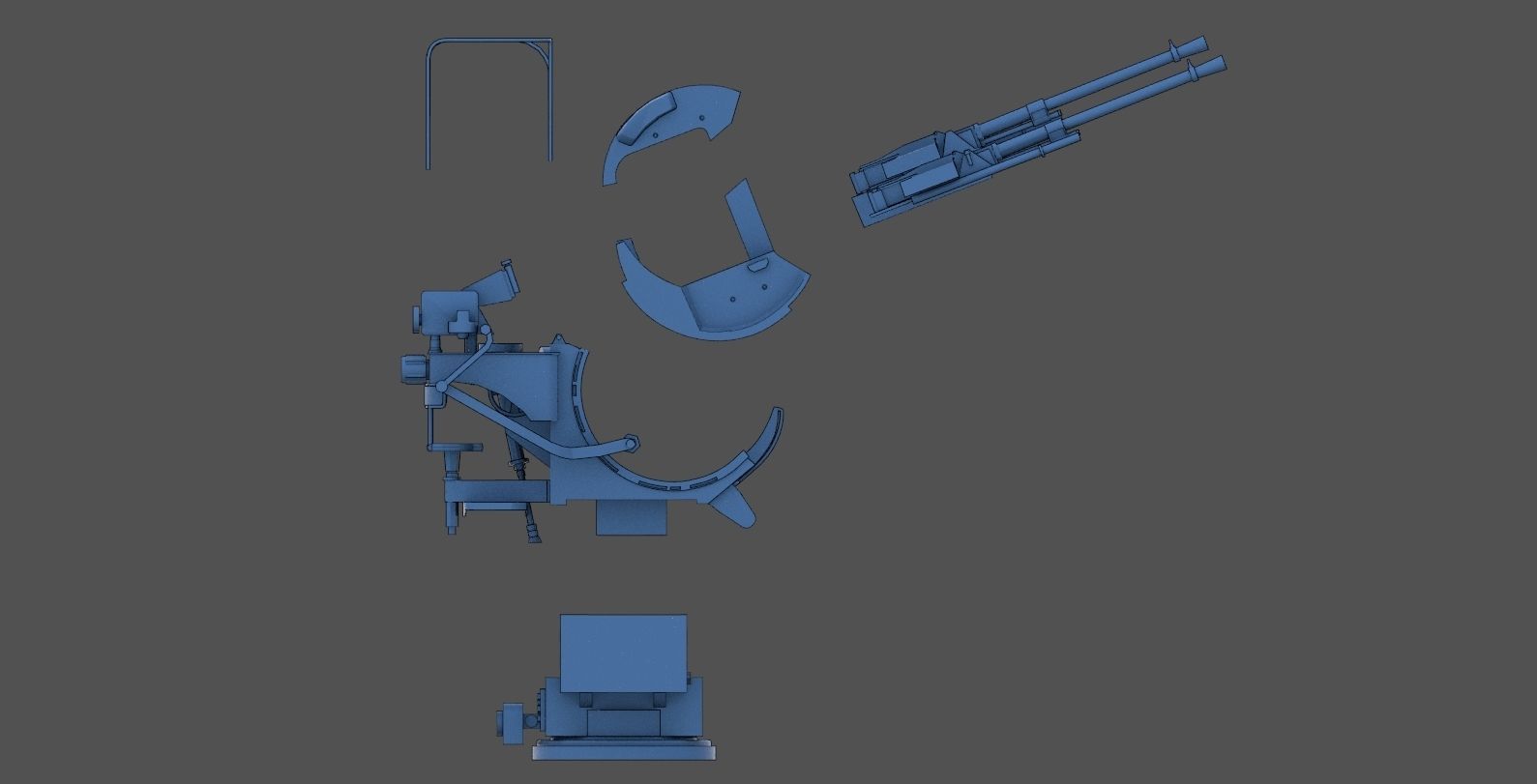 Breda 20-65 twin - Personal license - 1-72 scale 3D print model_7