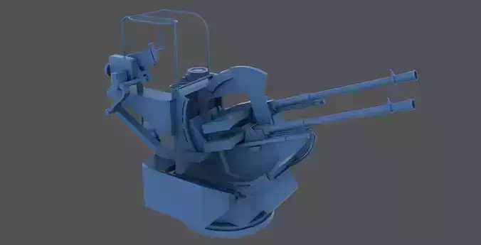 Breda 20-65 twin - Personal license - 1-72 scale 3D print model