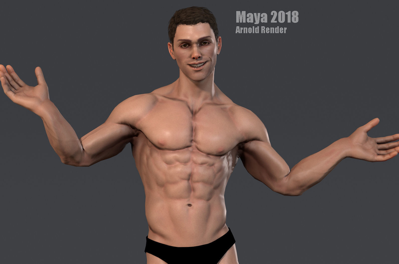 Male Female Base Rig  Low-poly 3D model_12