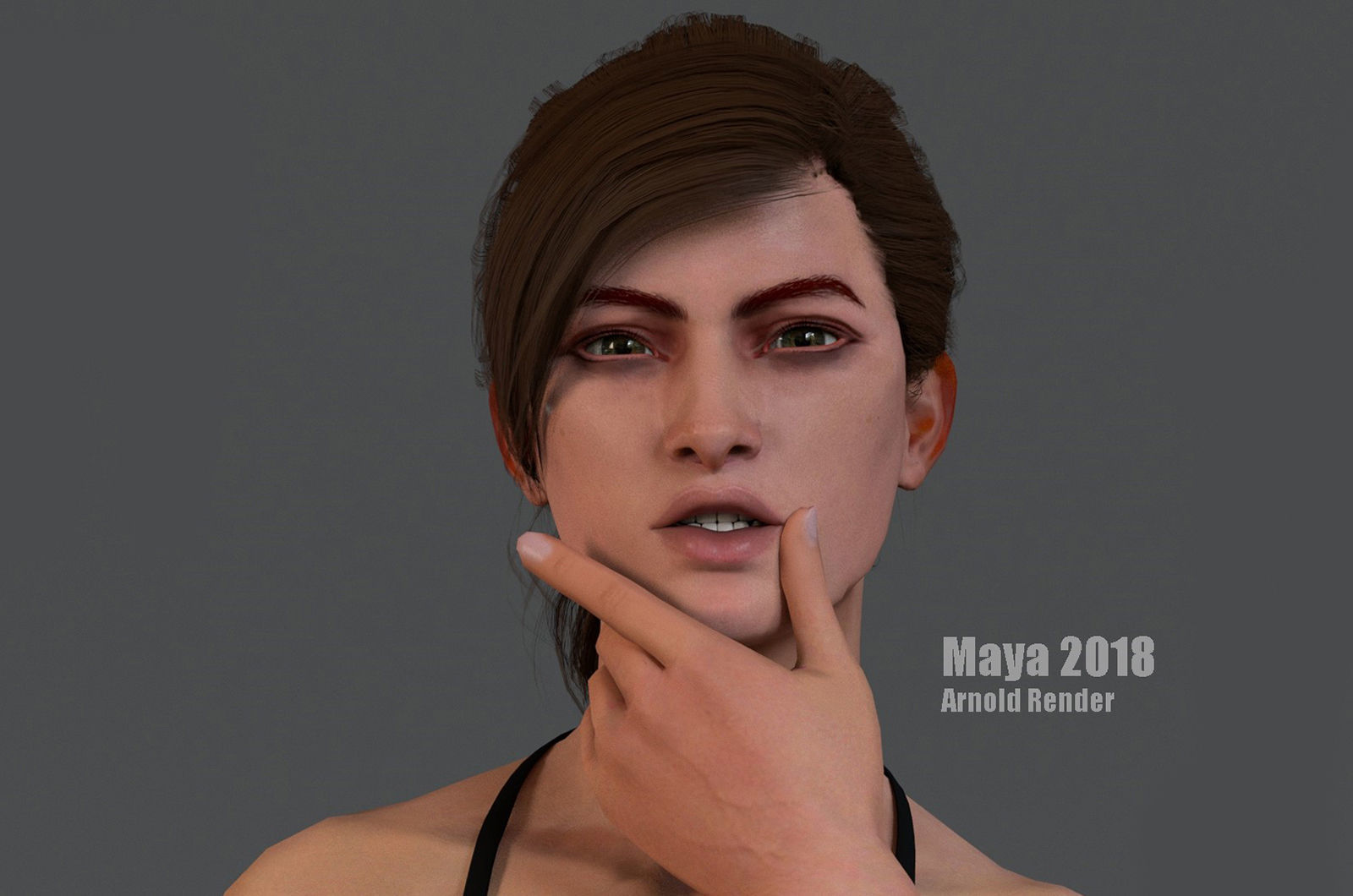 Male Female Base Rig  Low-poly 3D model_13