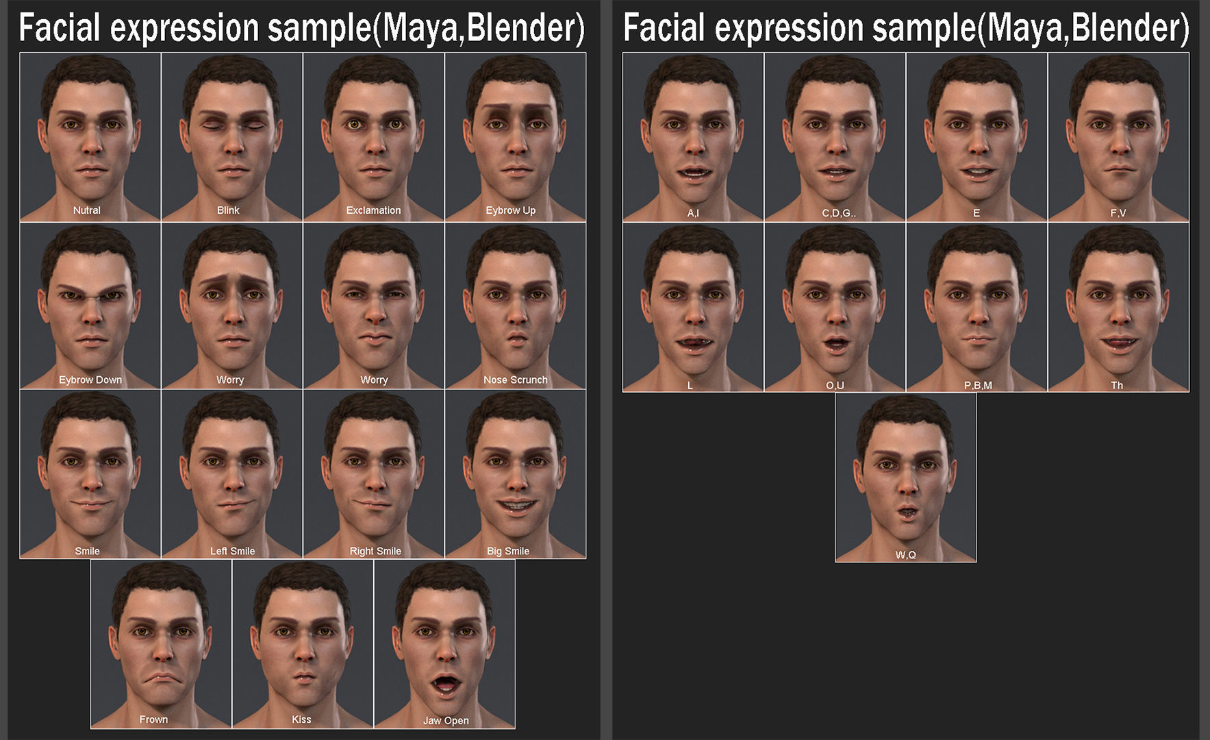 Male Female Base Rig  Low-poly 3D model_21