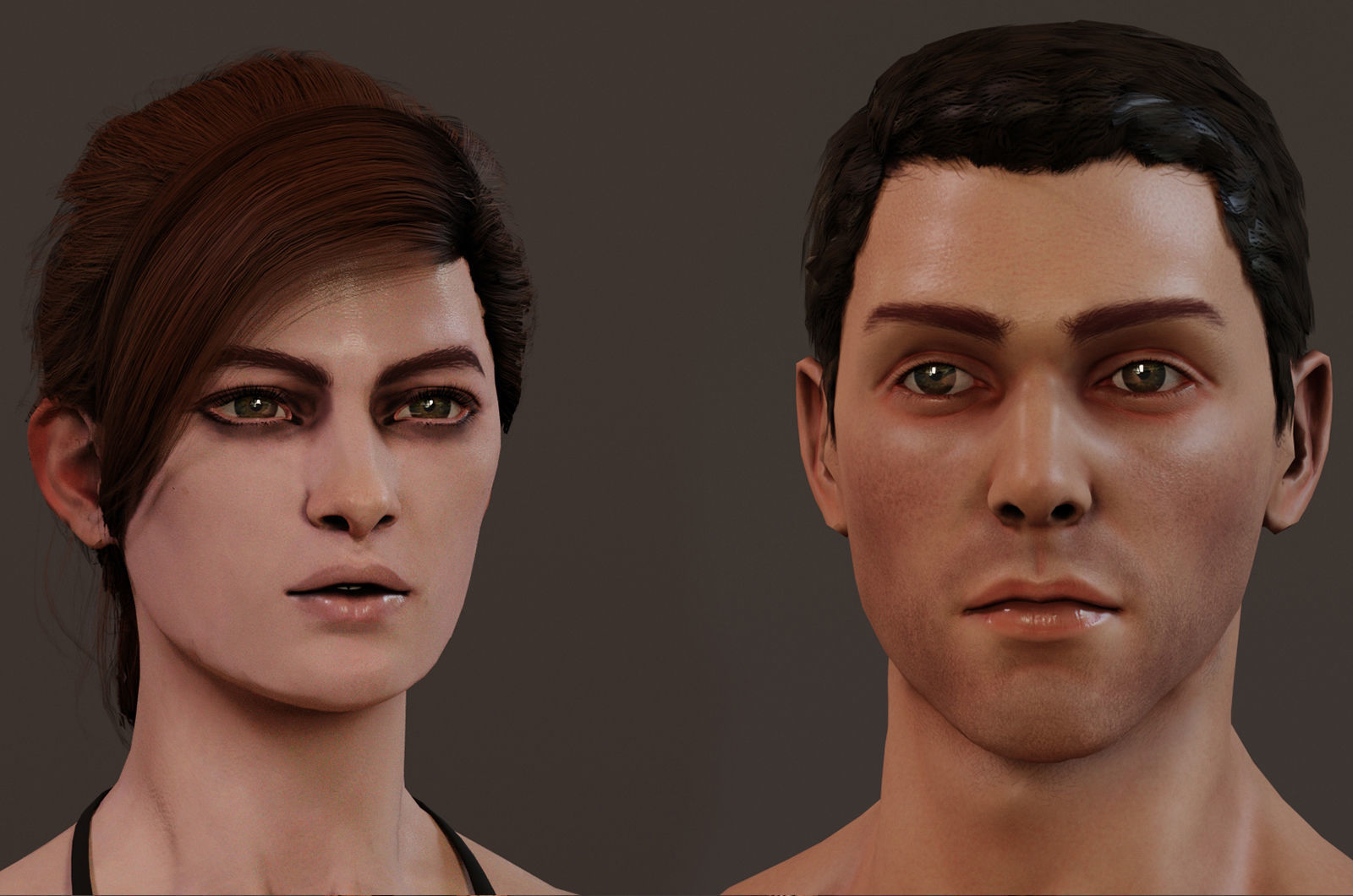 Male Female Base Rig  Low-poly 3D model_10