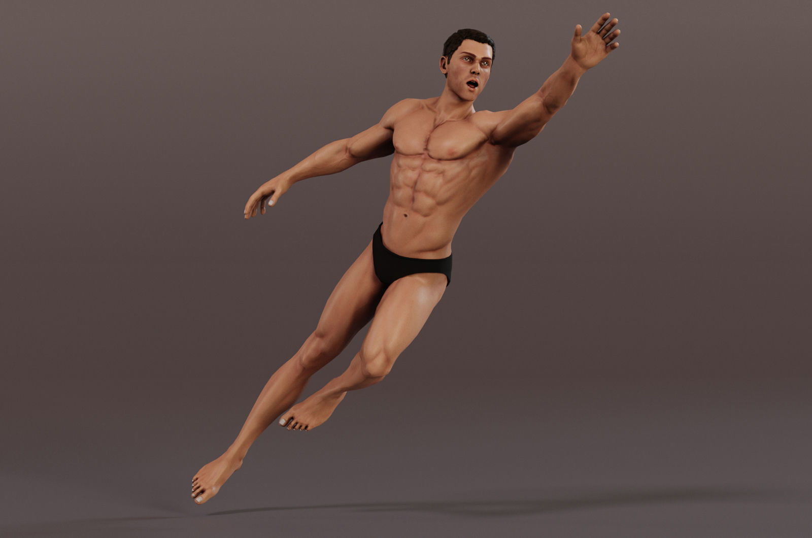 Male Female Base Rig  Low-poly 3D model_7