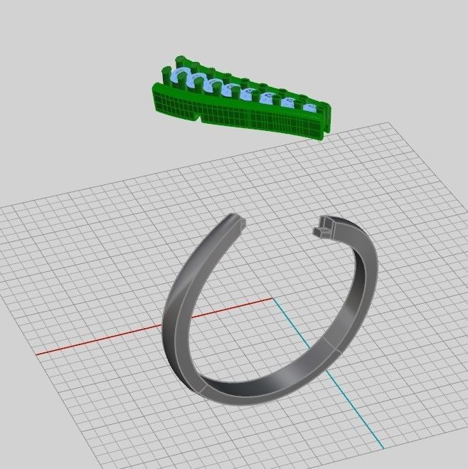 A set of 24 designed rings ready for manufacturing 3D print model_122