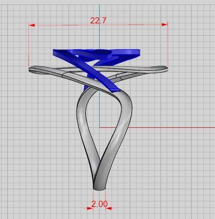 A set of 24 designed rings ready for manufacturing 3D print model_64