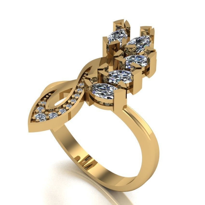 A set of 24 designed rings ready for manufacturing 3D print model_5