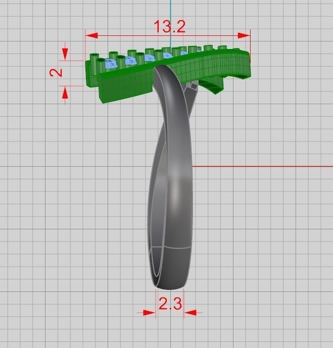 A set of 24 designed rings ready for manufacturing 3D print model_120