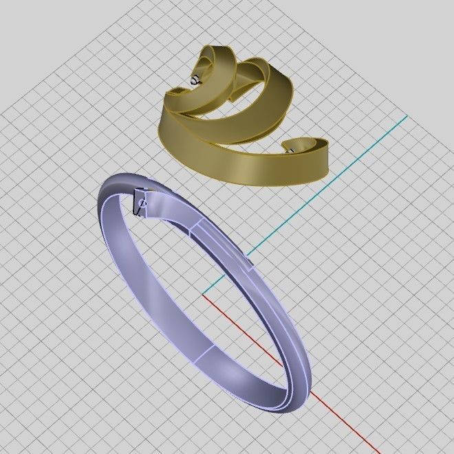 A set of 24 designed rings ready for manufacturing 3D print model_81