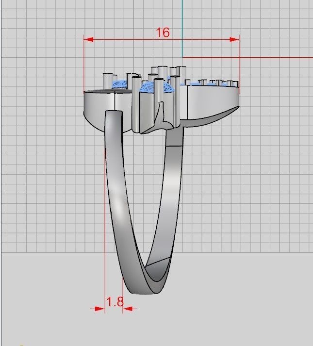 A set of 24 designed rings ready for manufacturing 3D print model_105