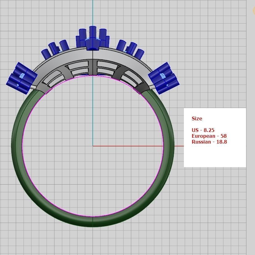 A set of 24 designed rings ready for manufacturing 3D print model_112