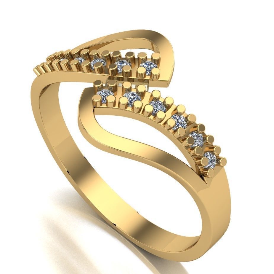 A set of 24 designed rings ready for manufacturing 3D print model_45