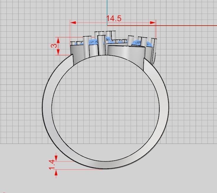 A set of 24 designed rings ready for manufacturing 3D print model_104