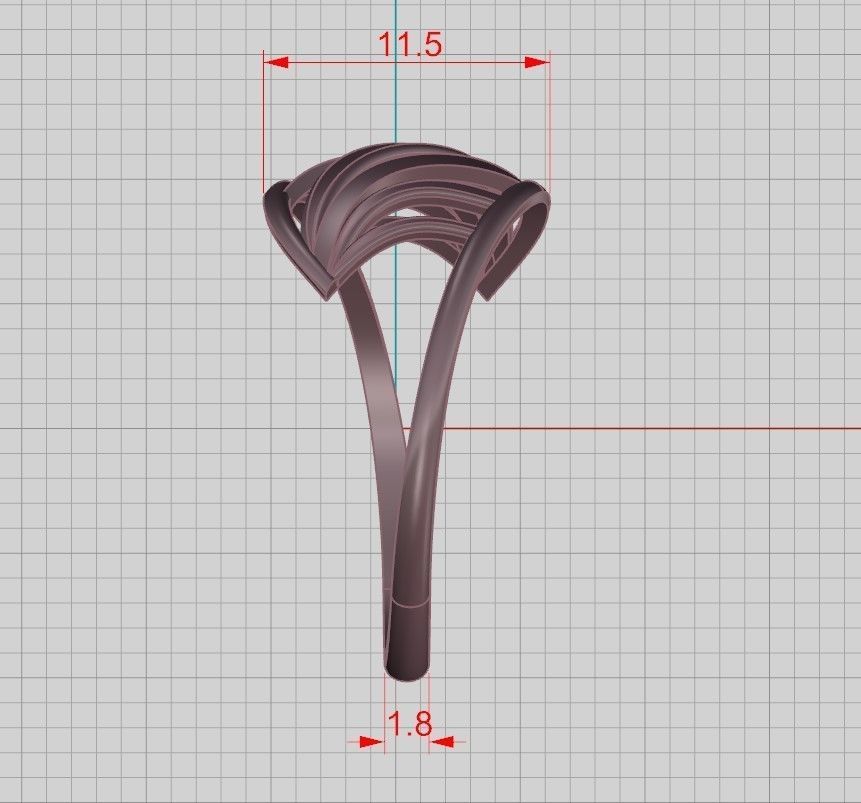 A set of 24 designed rings ready for manufacturing 3D print model_100