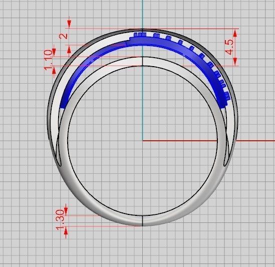 A set of 24 designed rings ready for manufacturing 3D print model_14
