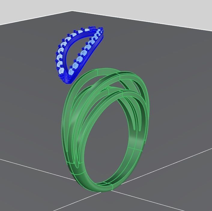 A set of 24 designed rings ready for manufacturing 3D print model_12