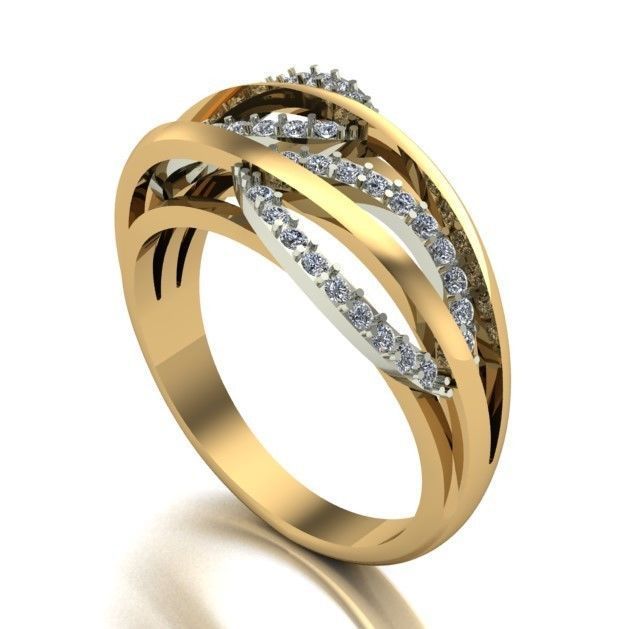 A set of 24 designed rings ready for manufacturing 3D print model_13