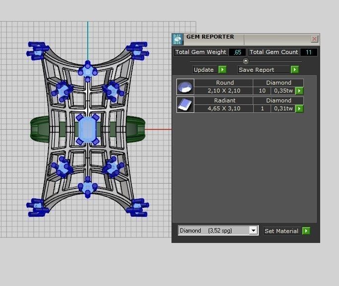 A set of 24 designed rings ready for manufacturing 3D print model_115