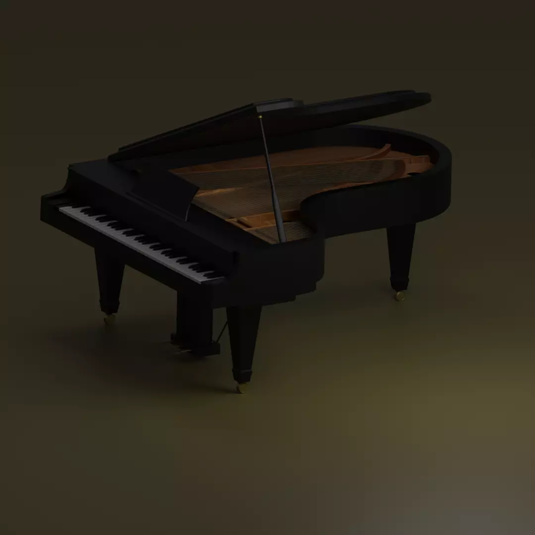 Piano grand 3D model_0