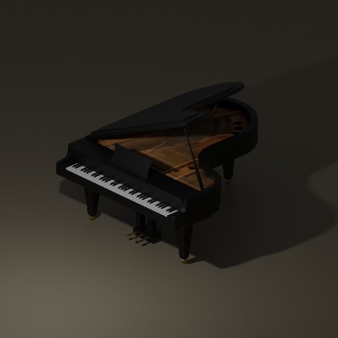 Piano grand 3D model_2