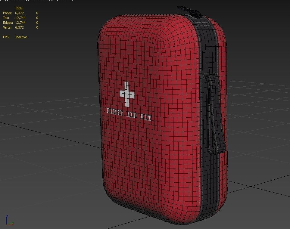 First Aid Bag M01 Low-poly 3D model_15