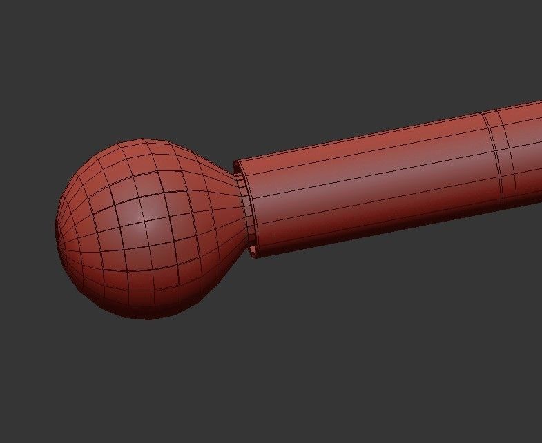 ARROW modern pendant light with two wooden rods 3D model_2