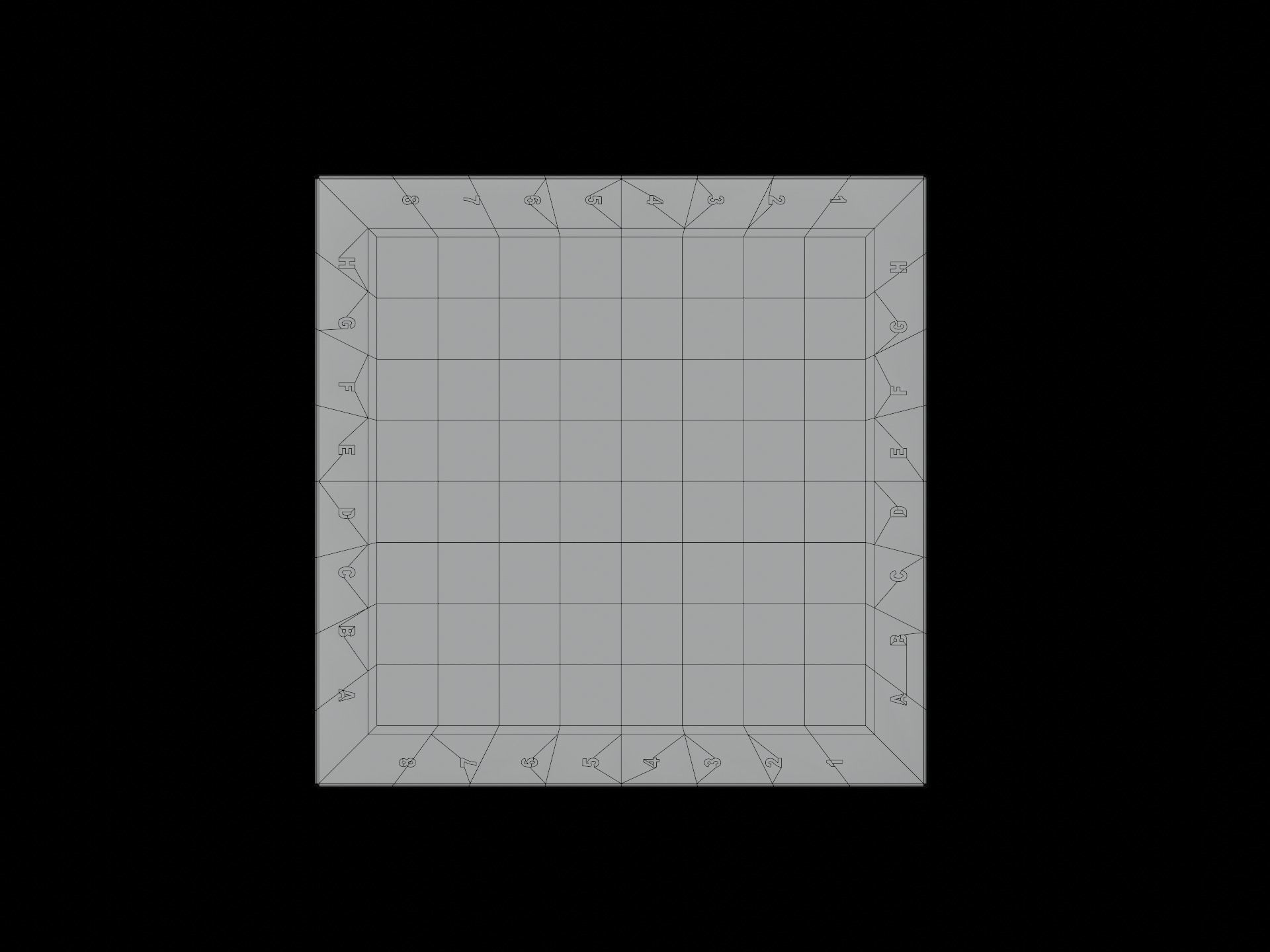 Low Poly Chess board 3D model_6