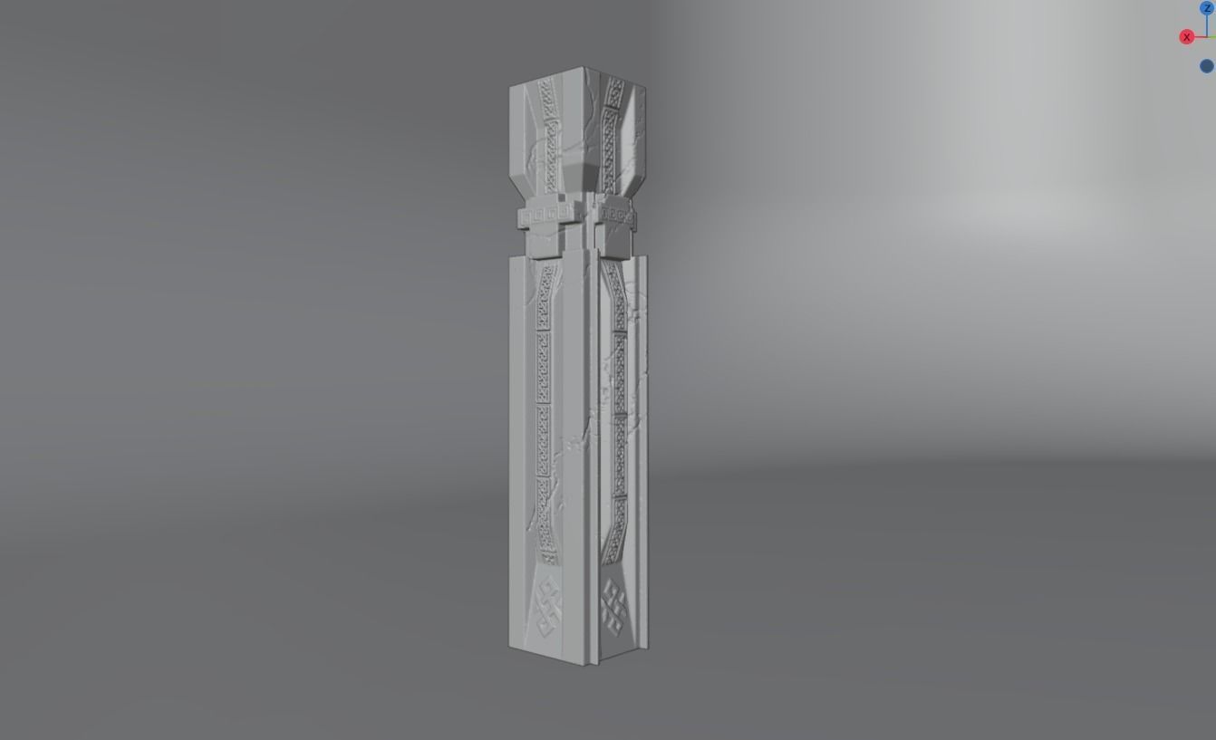 Mixed look Pillar 3D model_5