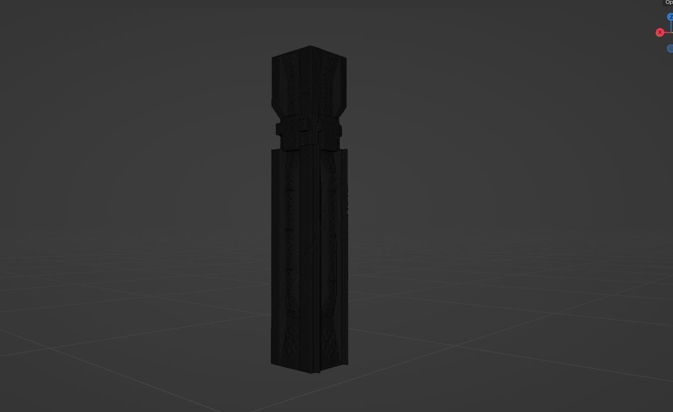 Mixed look Pillar 3D model_6