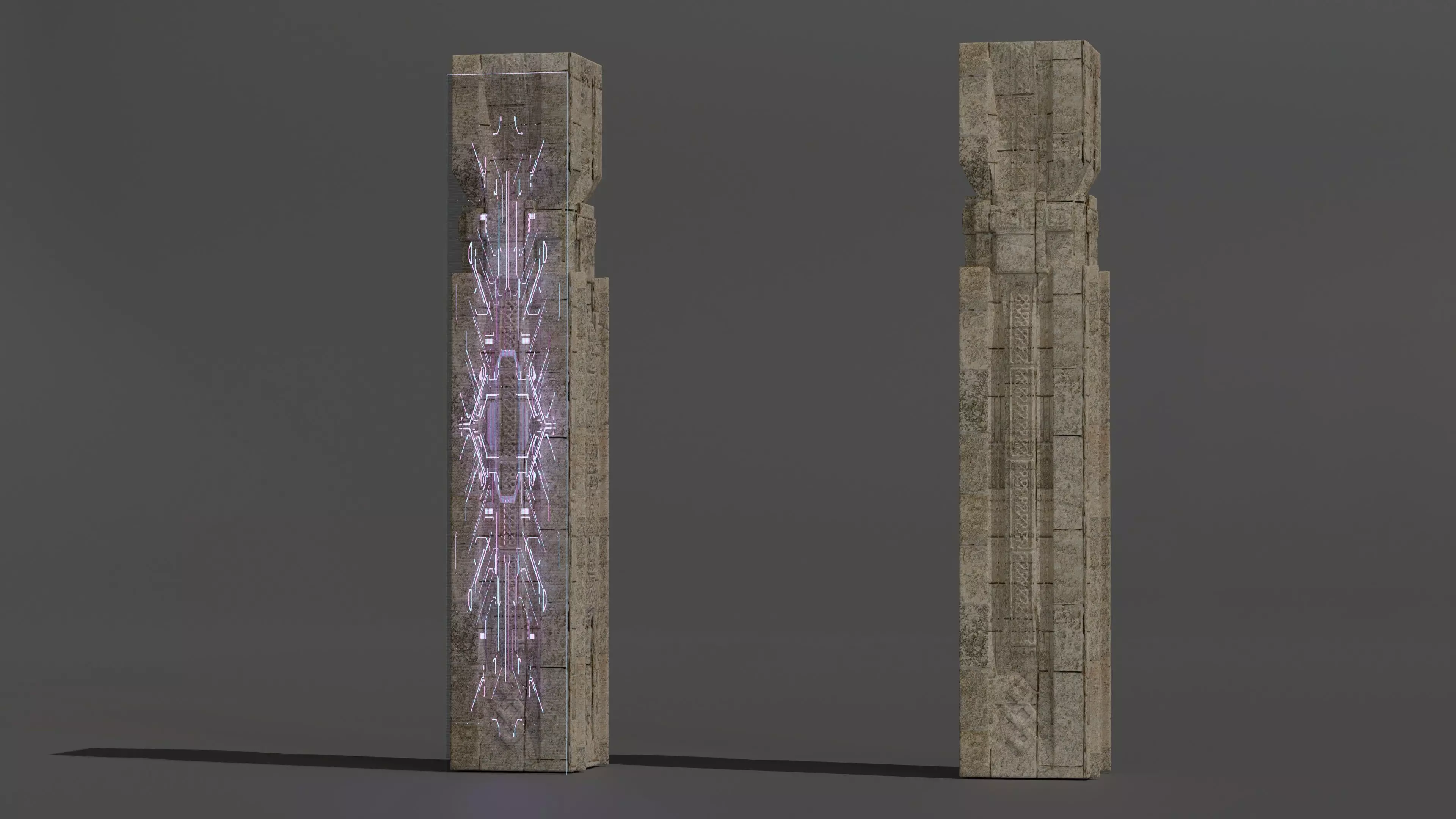 Mixed look Pillar 3D model_0