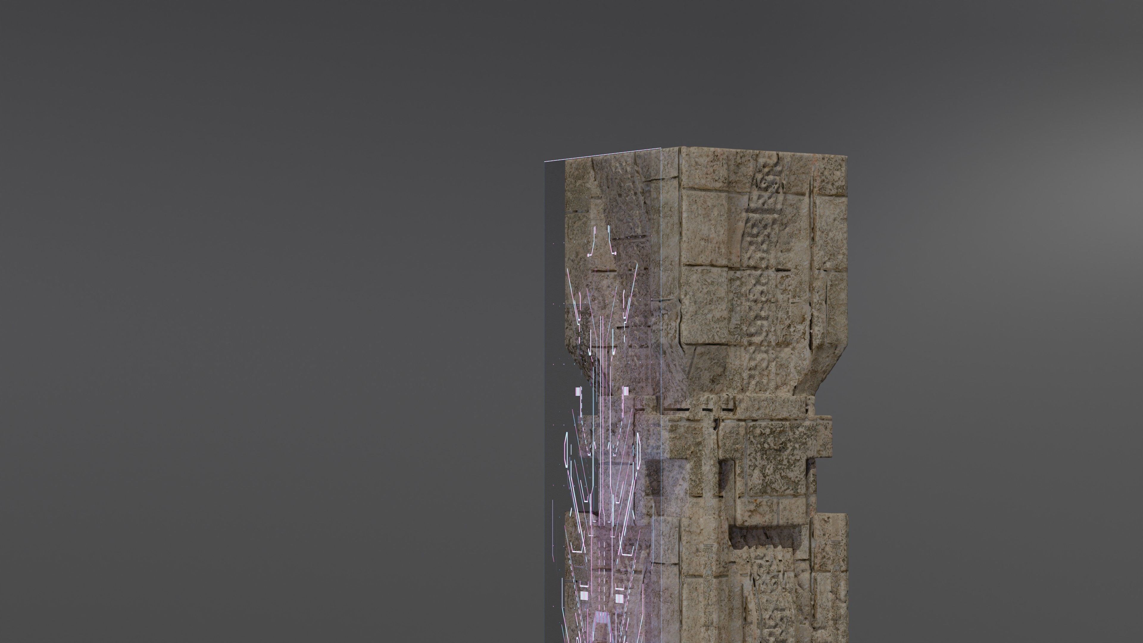Mixed look Pillar 3D model_2