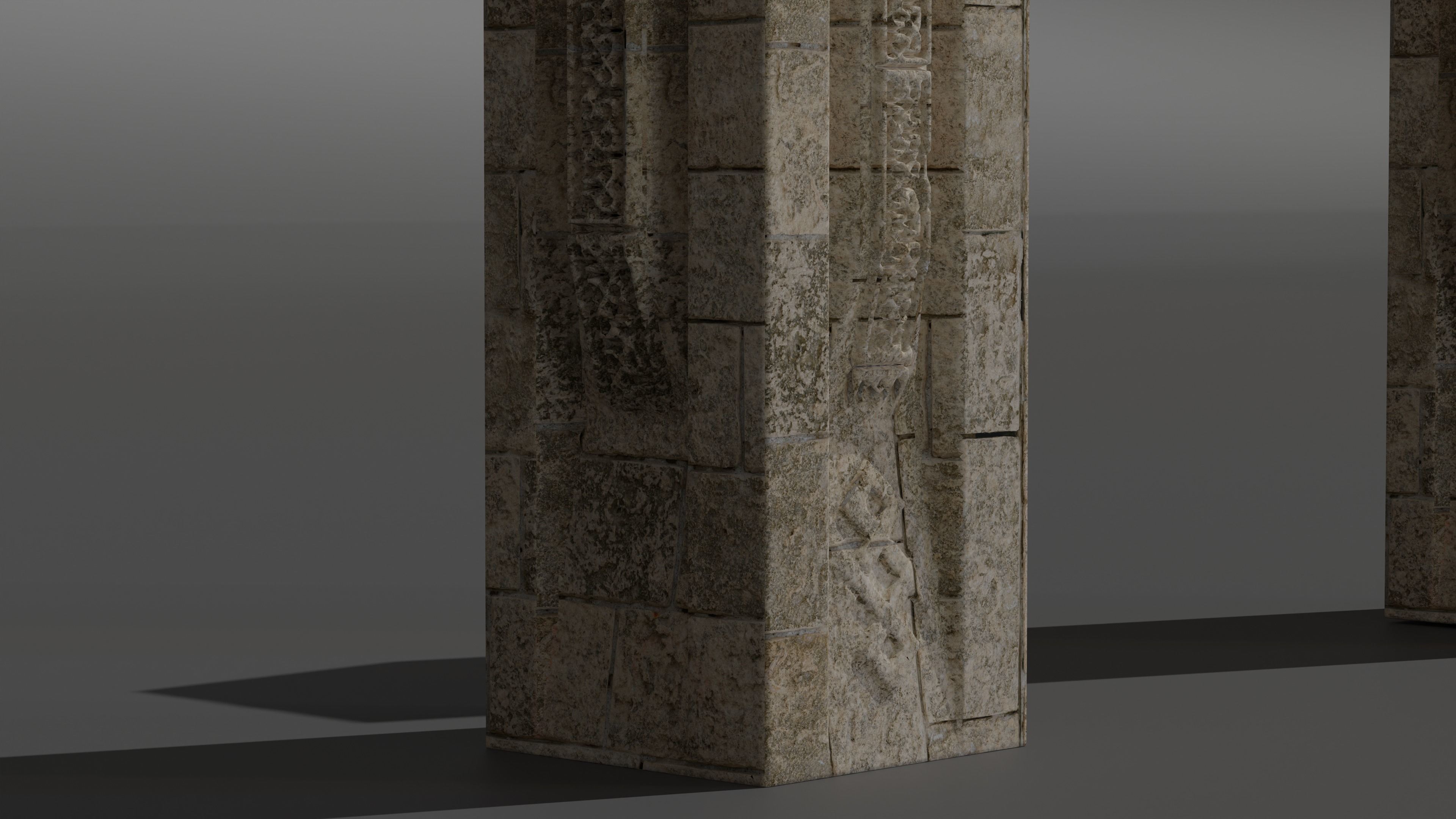 Mixed look Pillar 3D model_4