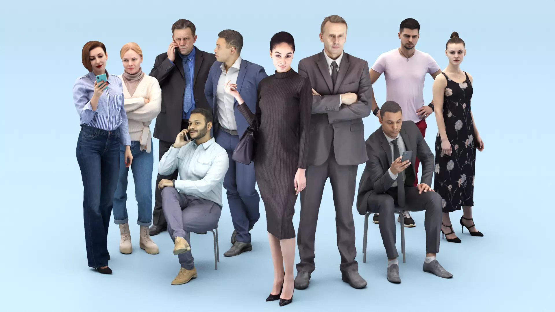 Office people 20 3D Model Collection_0