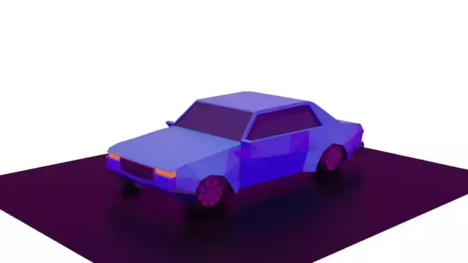 Low Poly Car in polygons