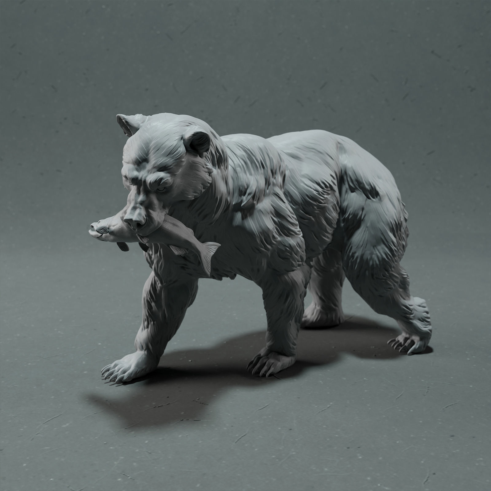 Grizzly Bear  3D print model_1