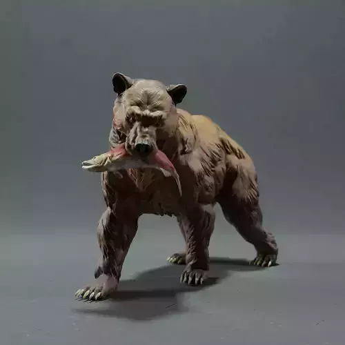 Grizzly Bear  3D print model