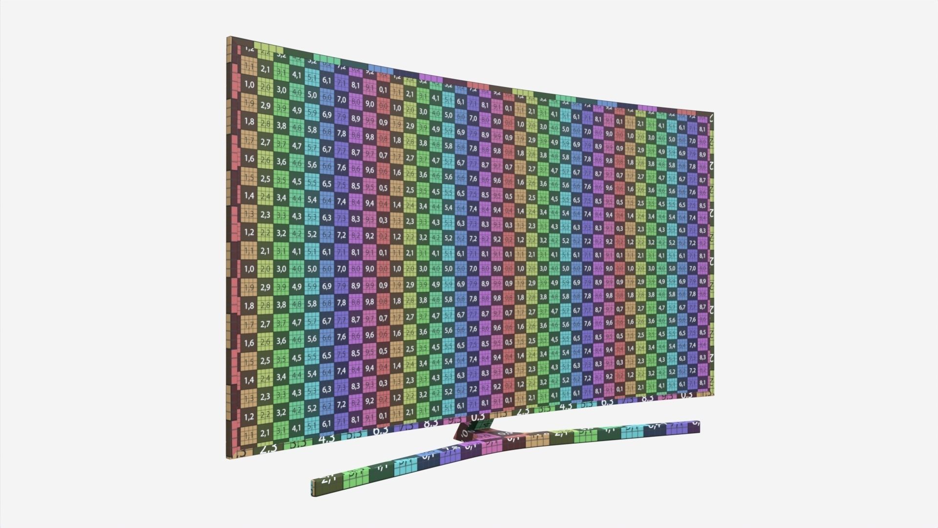 Curved Smart TV 55-inch 3D model_6