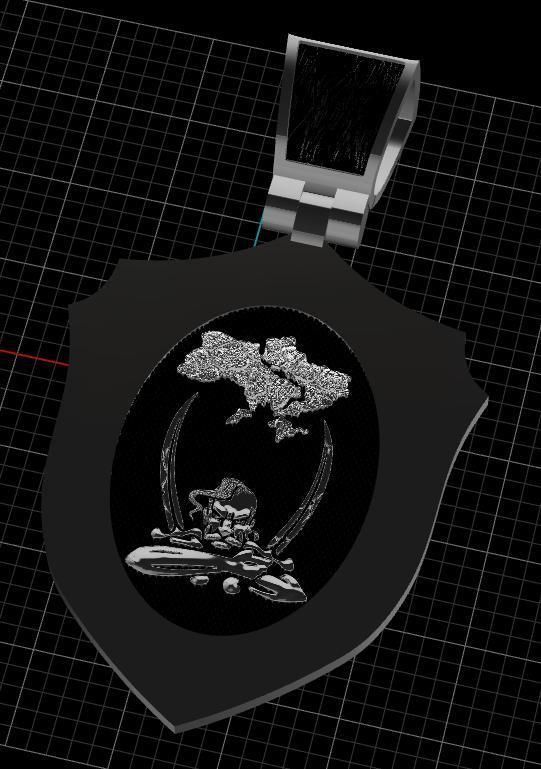 Ukrainian Shield Trident 3D print model_9