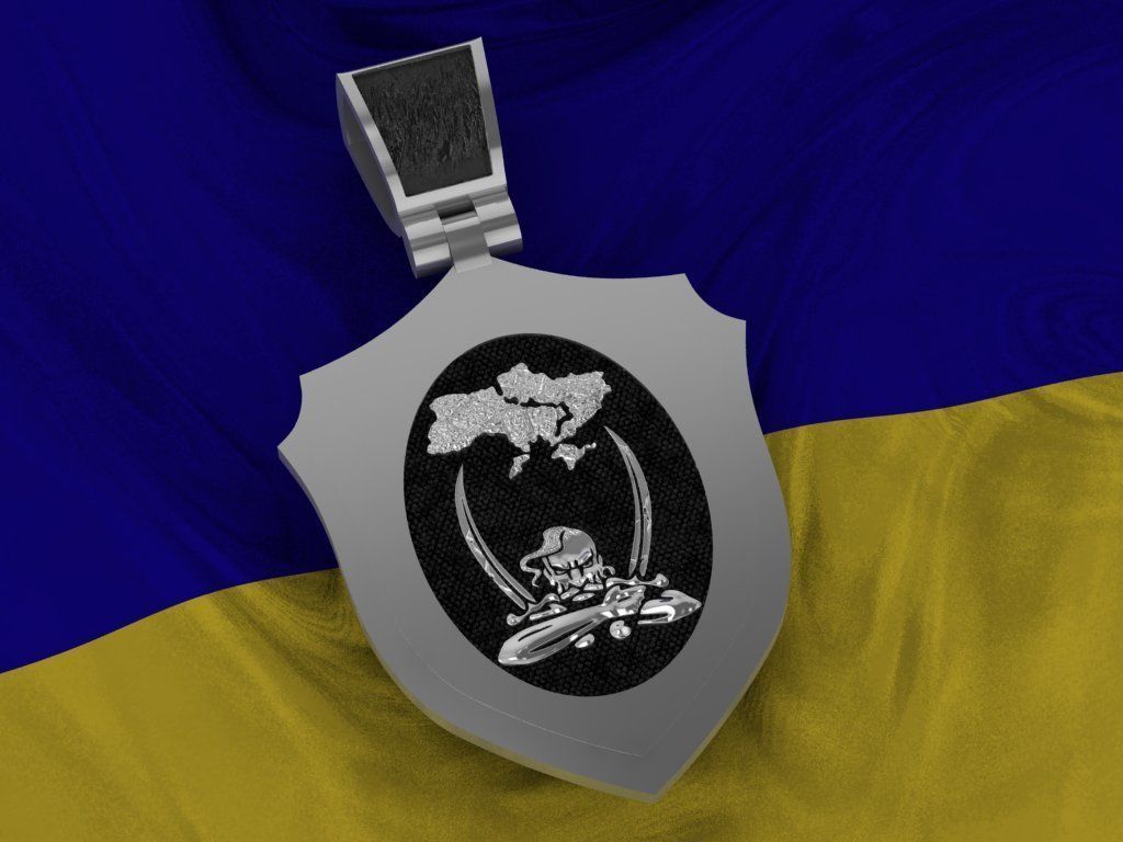 Ukrainian Shield Trident 3D print model_4