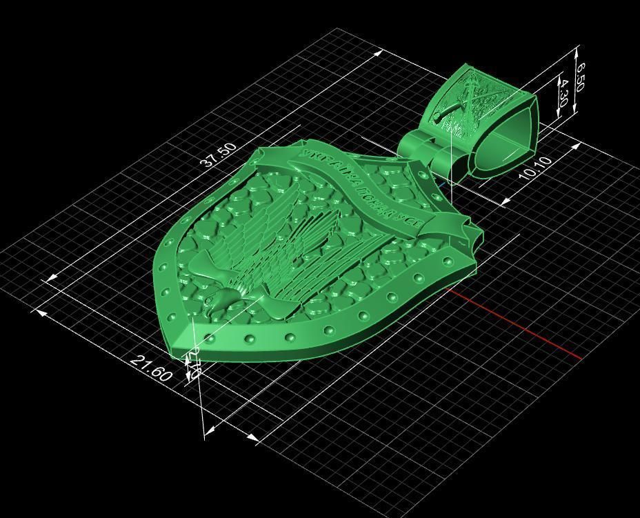 Ukrainian Shield Trident 3D print model_17