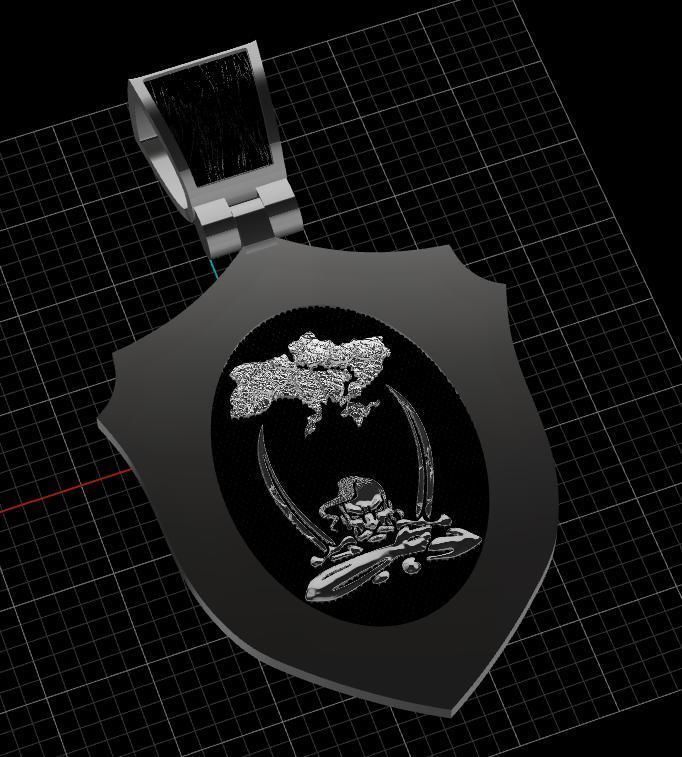 Ukrainian Shield Trident 3D print model_8