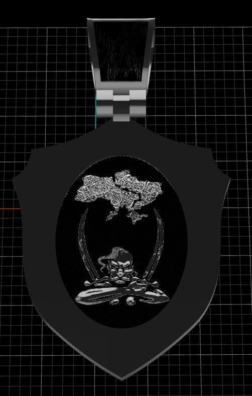 Ukrainian Shield Trident 3D print model_10