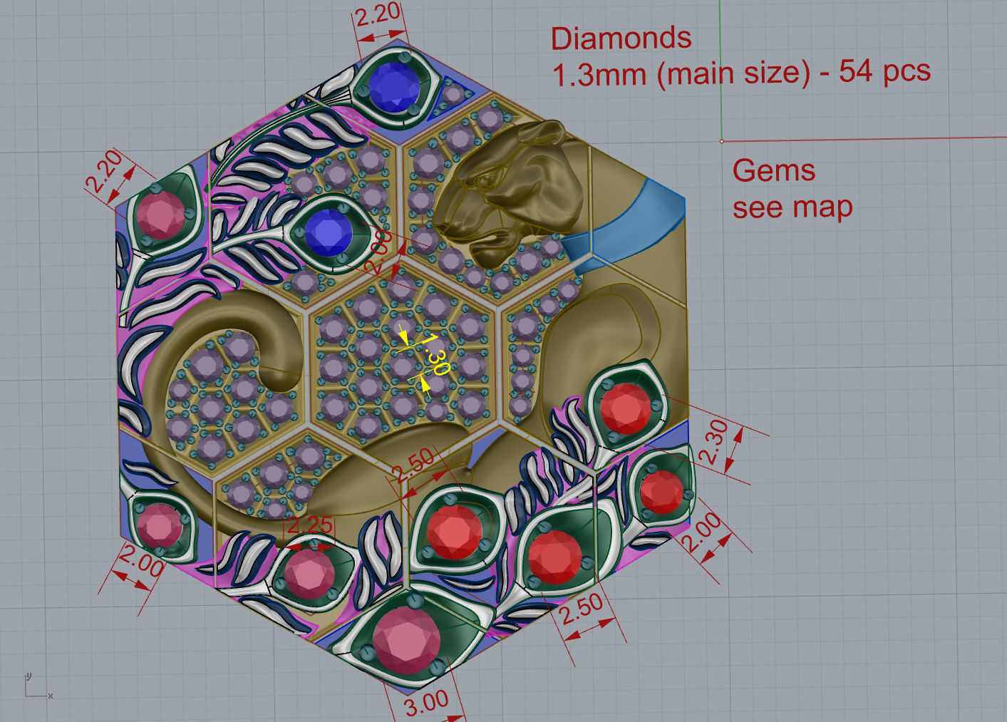 Kitty in a collar ring 3D print model_2