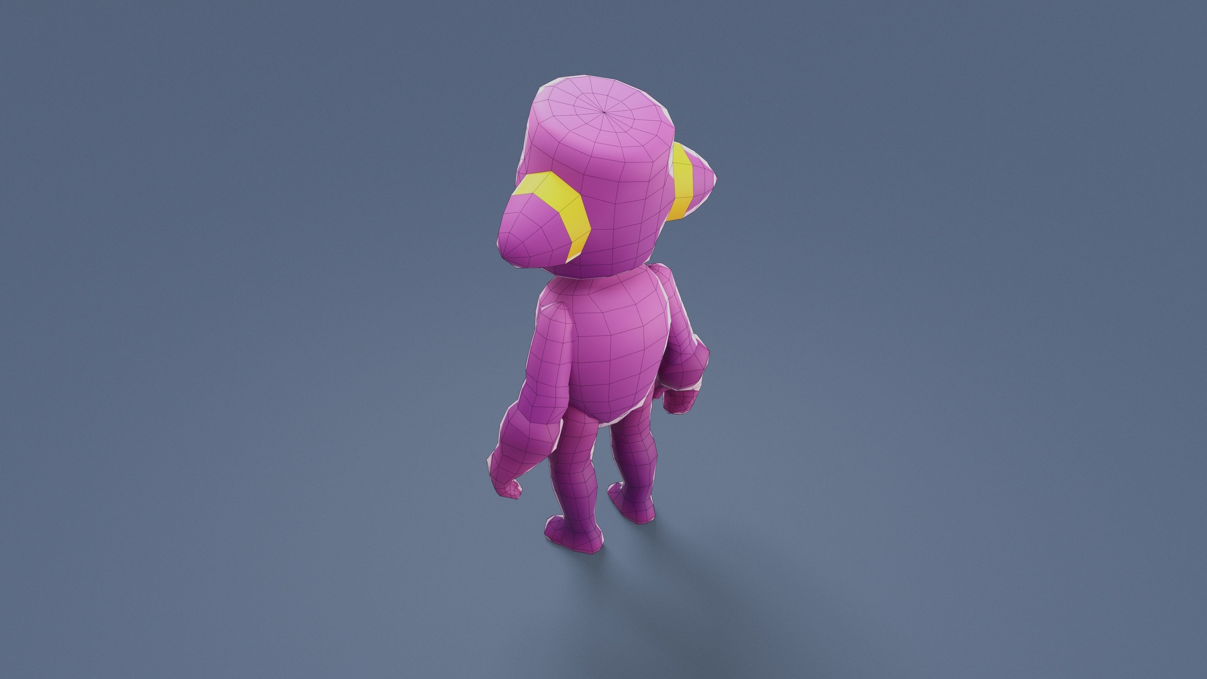 Cartoon Characters - Small Devil Warrior Low-poly 3D model_14