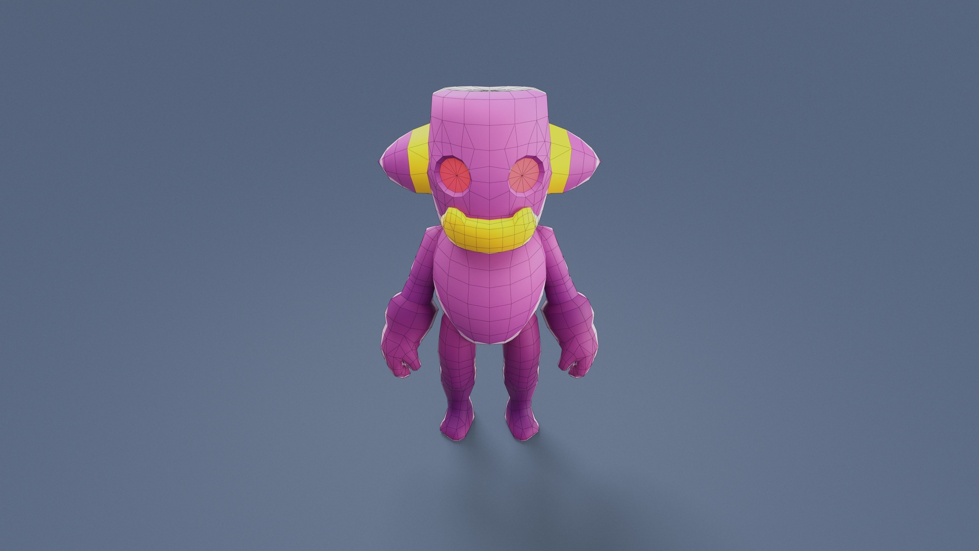Cartoon Characters - Small Devil Warrior Low-poly 3D model_18