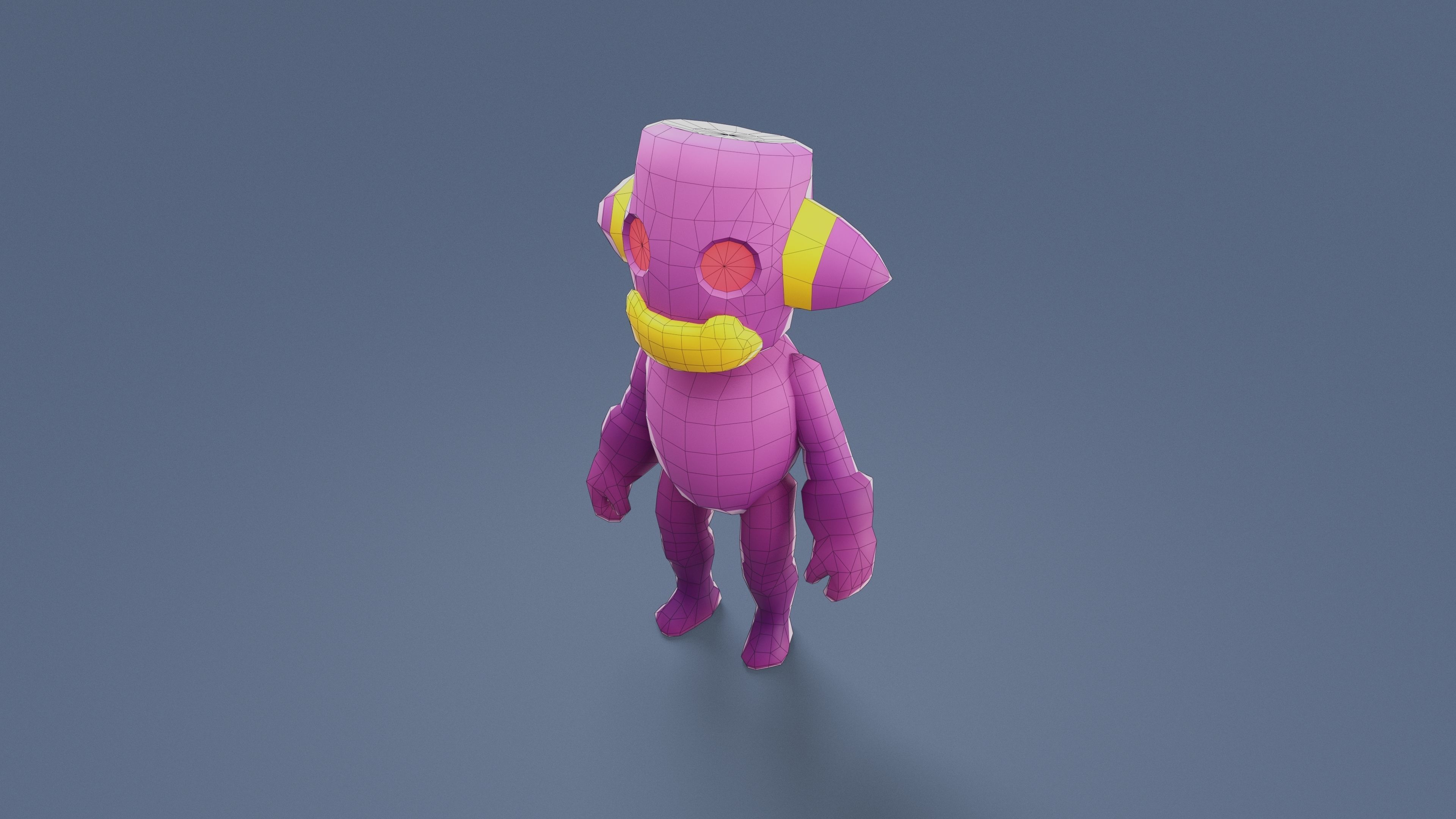 Cartoon Characters - Small Devil Warrior Low-poly 3D model_11