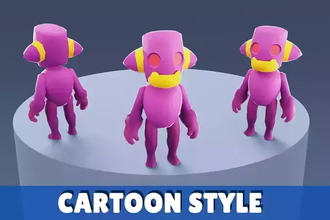 Cartoon Characters - Small Devil Warrior Low-poly 3D model Cartoon Characters - Small Devil Warrior Low-poly 3D model