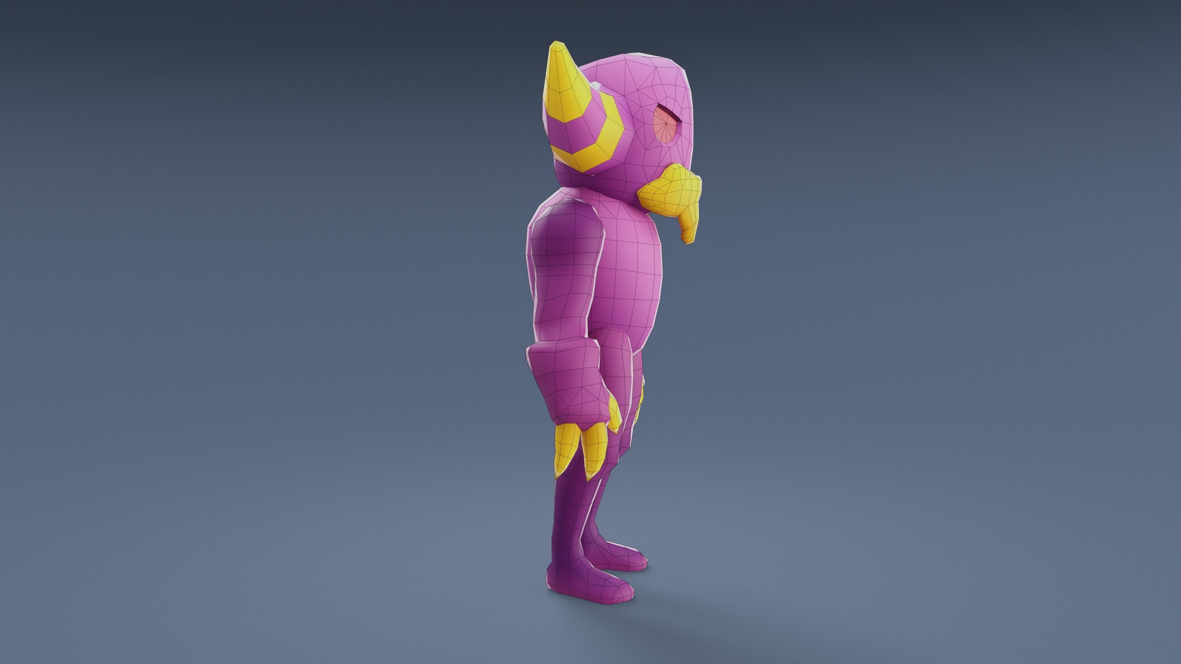 Cartoon Characters - Medium Devil Warrior Low-poly 3D model_21